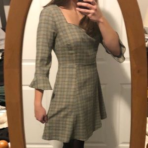 Gypsies and Moondust Fit and Flare plaid mini dress